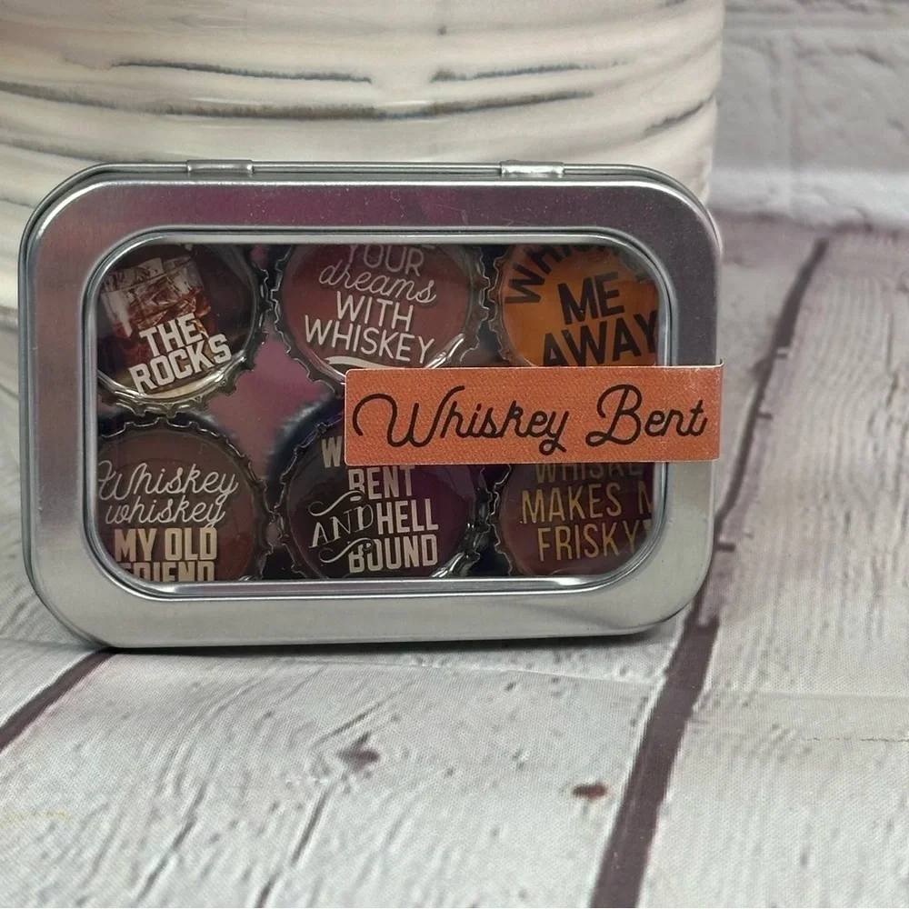 NWT boutique Cowboy and Whiskey Bent themed magnet Set western